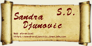 Sandra Đunović vizit kartica